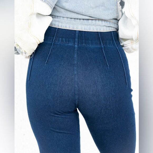 Dark Blue Flare Denim - Picture 8 of 8